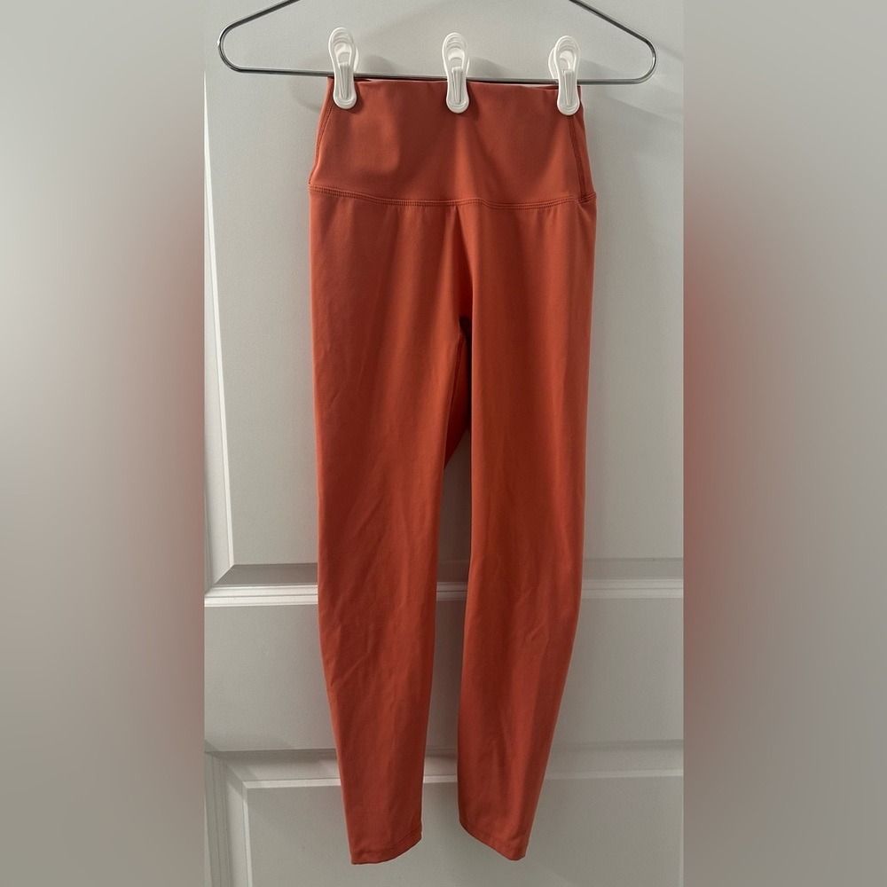 Lululemon High Rise Yoga‎ Leggings Burnt Orange Rust 23 Inseam 7/8 Length